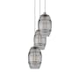 Innovations Lighting Vaz 3 Light 15" Wide Multi Light Pendant White Polished Chrome / Smoked