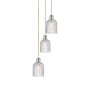 Innovations Lighting Bridal Veil 3 Light 12" Wide Multi Light Pendant White Polished Chrome / Clear