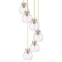 Innovations Lighting Newton Sphere 6 Light 19" Wide Multi Light Pendant Brushed Brass / Clear