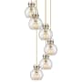 Innovations Lighting Newton Sphere 6 Light 19" Wide Multi Light Pendant Brushed Brass / Seedy