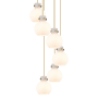 Innovations Lighting Newton Sphere 6 Light 19" Wide Multi Light Pendant Brushed Brass / White