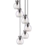 Innovations Lighting Newton Sphere 6 Light 19" Wide Multi Light Pendant Matte Black / Seedy