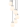 Innovations Lighting Newton Sphere 6 Light 19" Wide Multi Light Pendant Matte Black / White