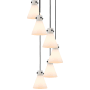 Innovations Lighting Newton Cone 6 Light 19" Wide Multi Light Pendant Matte Black / White