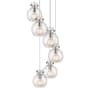 Innovations Lighting Newton Sphere 6 Light 19" Wide Multi Light Pendant Polished Nickel / Seedy