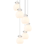 Innovations Lighting Newton Sphere 6 Light 19" Wide Multi Light Pendant Polished Nickel / White