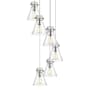 Innovations Lighting Newton Cone 6 Light 19" Wide Multi Light Pendant Polished Nickel / Seedy