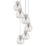 Innovations Lighting Newton Sphere 6 Light 19" Wide Multi Light Pendant Brushed Satin Nickel / Seedy