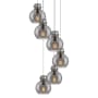Innovations Lighting Newton Sphere 6 Light 19" Wide Multi Light Pendant Brushed Satin Nickel / Light Smoke