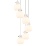 Innovations Lighting Newton Sphere 6 Light 19" Wide Multi Light Pendant Brushed Satin Nickel / White