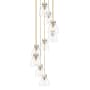 Innovations Lighting Newton Bell 9 Light 23" Wide Multi Light Pendant Brushed Brass / Clear