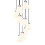 Innovations Lighting Newton Bell 9 Light 23" Wide Multi Light Pendant Matte Black / White
