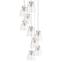 Innovations Lighting Newton Bell 9 Light 23" Wide Multi Light Pendant Polished Nickel / Clear