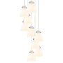 Innovations Lighting Newton Bell 9 Light 23" Wide Multi Light Pendant Polished Nickel / White