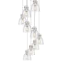 Innovations Lighting Newton Bell 9 Light 23" Wide Multi Light Pendant Brushed Satin Nickel / Seedy