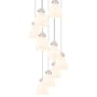 Innovations Lighting Newton Bell 9 Light 23" Wide Multi Light Pendant Brushed Satin Nickel / White