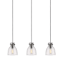 Innovations Lighting Newton Bell 3 Light 40" Wide Linear Pendant Matte Black / Seedy
