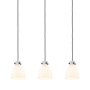 Innovations Lighting Newton Bell 3 Light 40" Wide Linear Pendant Matte Black / White