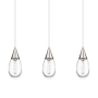 Innovations Lighting Malone 3 Light 38" Wide Linear Pendant Polished Nickel / Clear