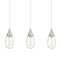 Innovations Lighting Malone 3 Light 38" Wide Linear Pendant Brushed Satin Nickel / Clear