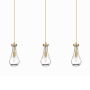 Innovations Lighting Owego 3 Light 37" Wide Linear Pendant Brushed Brass / Clear
