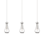 Innovations Lighting Owego 3 Light 37" Wide Linear Pendant Polished Nickel / Clear