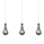Innovations Lighting Owego 3 Light 37" Wide Linear Pendant Polished Nickel / Light Smoke