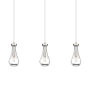 Innovations Lighting Owego 3 Light 37" Wide Linear Pendant Brushed Satin Nickel / Clear