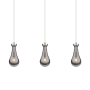 Innovations Lighting Owego 3 Light 37" Wide Linear Pendant Brushed Satin Nickel / Light Smoke