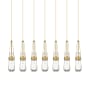 Innovations Lighting Milan 7 Light 49" Wide Linear Pendant Brushed Brass / Clear