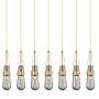 Innovations Lighting Milan 7 Light 49" Wide Linear Pendant Brushed Brass / Light Smoke