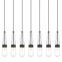 Innovations Lighting Milan 7 Light 49" Wide Linear Pendant Matte Black / Clear
