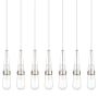 Innovations Lighting Milan 7 Light 49" Wide Linear Pendant Polished Nickel / Clear