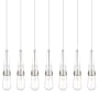 Innovations Lighting Milan 7 Light 49" Wide Linear Pendant Brushed Satin Nickel / Clear