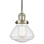 Innovations Lighting Olean 7" Wide Mini Cord Hung Pendant Antique Brass / Seedy