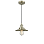 Innovations Lighting Railroad 8" Wide Mini Pendant - Cord Suspension Antique Brass