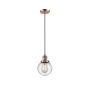 Innovations Lighting Beacon Single Light 6" Wide Mini Pendant with Adjustable Cord Antique Copper / Seedy