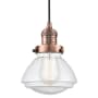 Innovations Lighting Olean 7" Wide Mini Cord Hung Pendant Antique Copper / Seedy