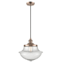 Innovations Lighting Large Oxford 12" Wide Single Pendant - Cord Suspension Antique Copper / Seedy