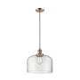 Innovations Lighting X-Large Bell Single Light 12" Wide Pendant Antique Copper / Clear