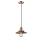 Innovations Lighting Railroad 8" Wide Mini Pendant - Cord Suspension Antique Copper / Metal Shade