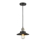Innovations Lighting Railroad 8" Wide Mini Pendant - Cord Suspension Black Antique Brass / Matte Black
