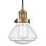 Innovations Lighting Olean 7" Wide Mini Cord Hung Pendant Brushed Brass / Seedy