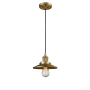 Innovations Lighting Railroad 8" Wide Mini Pendant - Cord Suspension Brushed Brass / Metal Shade