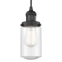 Innovations Lighting Dover 5" Wide Mini Cord Hung Pendant Matte Black / Seedy