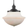 Innovations Lighting Large Oxford 12" Wide Single Pendant - Cord Suspension Matte Black / Matte White
