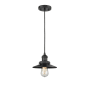 Innovations Lighting Railroad 8" Wide Mini Pendant - Cord Suspension Matte Black / Matte Black