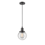 Innovations Lighting Beacon Single Light 6" Wide Mini Pendant with Adjustable Cord Oil Rubbed Bronze / Seedy