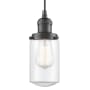 Innovations Lighting Dover 5" Wide Mini Cord Hung Pendant Oil Rubbed Bronze / Clear