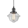 Innovations Lighting Small Oxford Single Light 8" Wide Mini Pendant with Adjustable Cord Oil Rubbed Bronze / Clear